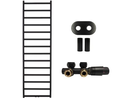 663820 5 cerano koupelnovy radiatorovy set pyrodes ustredni vytapeni stredove pripojeni 50 mm 725w cerna matna 1780x530 mm