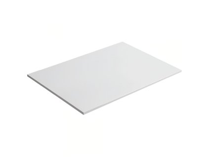 CERANO - Blat łazienkowy z lanego marmuru Elanys - 12 mm - biały mat - 70 cm