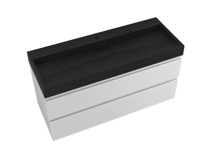 668908 1 cerano koupelnova skrinka carole bila matna umyvadlo z lit mramoru vita otvor cerna matna 100x58x46 cm