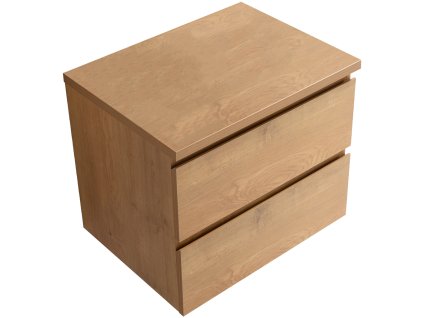 CERANO - Szafka łazienkowa Carole z blatem umywalkowym - 36 mm - dąb miodowy - 71x49,8x46,5 cm