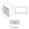 CERANO - Drzwi prysznicowe przesuwne Santoro L/P - 6 mm - chrom, szkło transparentne - 140x195 cm