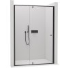 CERANO - Drzwi prysznicowe obrotowe Santini L/P - 6 mm - matowa czerń, szkło transparentne - 110x195 cm