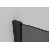 CERANO - Ściana boczna Varone L/P - 6 mm - matowa czerń, szkło grafitowe - 80x195 cm