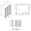 CERANO - Drzwi prysznicowe przesuwne Varone POINT L/R - 6 mm - chrom, szkło transparentne - 140x195 cm