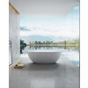 CERANO - Wanna wolnostojąca z lanego marmuru Antonia - biały mat - 170x75cm