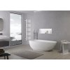 CERANO - Wanna wolnostojąca z lanego marmuru Aura - biały mat - 180x90 cm