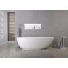 CERANO - Wanna wolnostojąca z lanego marmuru Aura - biały mat - 180x90 cm