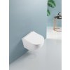 CERANO - WC wiszące Cesso, Vortex Rimless + deska UF - biały mat - 49x36 cm