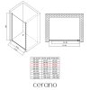 CERANO - Drzwi prysznicowe Antelo L/R - 6 mm - chrom, szkło przezroczyste - 70x190 cm