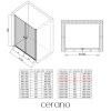 CERANO - Drzwi prysznicowe 2-skrzydłowe Antelo L/P - 6 mm - chrom, szkło transparentne - 130x190 cm