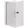 CERANO - Kabina prysznicowa typu walk-in Onyx L-lewy wspornik - 8 mm - czarny mat, szkło ryflowane - 50x200 cm