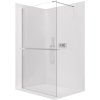 CERANO - Kabina prysznicowa typu walk-in Onyx Cube L/R - 8 mm + półka/uchwyt na ręcznik - wspornik kwadratowy - chrom, szkło transparentne - 50x200 cm
