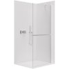 CERANO - Parawan prysznicowy typu walk-in Onyx YL/P - 8 mm + półka/uchwyt na ręcznik - chrom, szkło transparentne - 70x200 cm