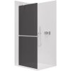 CERANO - Parawan prysznicowy typu walk-in Onyx YL/P - 8 mm + półka/uchwyt na ręcznik - chrom, szkło grafitowe - 50x200 cm