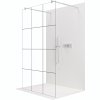 CERANO - Ścianka prysznicowa typu walk-in Onyx Duo L/P - 8 mm - wspornik okrągły - chrom, szkło industrialne - 160x200 cm