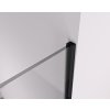 CERANO - Kabina prysznicowa typu walk-in Crystal L/R - 8 mm - system bezrozporowy - czarny mat, szkło mrożone - 120x200 cm