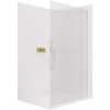 CERANO - Kabina prysznicowa typu walk-in Crystal L/R - 8 mm - system bezrozporowy - szkło szczotkowane złote, ryflowane - 50x200 cm