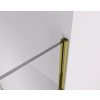 CERANO - Kabina prysznicowa typu walk-in Crystal L/R - 8 mm - system bez rozpórek - szczotkowane złoto, szkło transparentne - 110x200 cm