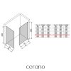 CERANO - Kabina prysznicowa typu walk-in Crystal TL/P - 8 mm - system bezpodporowy - biały mat, szkło industrialne - 150x150x200 cm