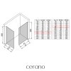 CERANO - Kabina prysznicowa typu walk-in Crystal TL/P - 8 mm - system bezpodporowy - chrom, szkło grafitowe - 120x80x200 cm