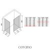 CERANO - Kabina prysznicowa typu walk-in Crystal TL/P - 8 mm - system bezpodporowy - chrom, szkło przemysłowe - 160x120x200 cm