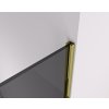 CERANO - Kabina prysznicowa typu walk-in Crystal TL/P - 8 mm - system bezpodporowy - szczotkowane złoto, szkło grafitowe - 60x50x200 cm