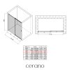 CERANO - Drzwi prysznicowe przesuwne Santoro L/P - 8 mm - chrom, szkło transparentne - 120x195 cm