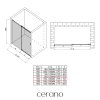 CERANO - Drzwi prysznicowe przesuwne Santoro L/P - 8 mm - chrom, szkło transparentne - 140x195 cm