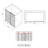 CERANO - Drzwi prysznicowe przesuwne Santoro L/P - 8 mm - matowa czerń, szkło transparentne - 100x195 cm