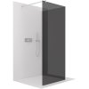 CERANO - Kabina prysznicowa typu walk-in Onyx Corner Round L/P - 8 mm - wspornik okrągły - chrom, szkło grafitowe - 90x90x200 cm