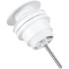 CERANO - Odpływ umywalkowy - 5/4" klik-klak - uniwersalny - biały połysk