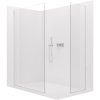 CERANO - Ścianka prysznicowa typu walk-in Crystal TL/P - 10 mm - system bezpodporowy - chrom, szkło transparentne - 90x90x200 cm