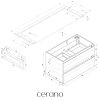 CERANO - Blat umywalkowy Navira Pro - 161x46,5x3,6 cm - Szafka Carole 79 cm - biały mat - konsola czarna
