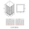 CERANO - Kabina prysznicowa Volpe Duo L/R - 6 mm - chrom, szkło transparentne - 120x120x190 cm - składana