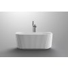 CERANO - Wolnostojąca wanna akrylowa Aira - biała połysk - 170x80 cm