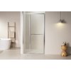 CERANO - Drzwi prysznicowe przesuwne Versaro L/P - 6 mm - chrom, szkło transparentne - 130x195 cm - chowane