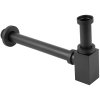 CERANO - Syfon zlewozmywakowy - 5/4" - stal nierdzewna - DN32 mm - matowy czarny