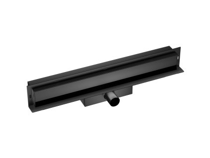 476663 1 cerano linearni odtokovy zlab ke stene se sifonem cerna matna 60 cm
