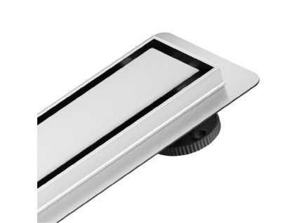 CERANO - Sprchový odtokový žľab, sifón otočný 360 ° - dizajn 2v1 - nerez - DN40 - 74 cm