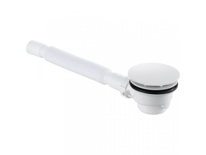 CERANO - Sifón k sprchovej vaničke 90mm - biela mat - DN40 flexi