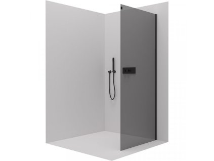 537490 4 cerano sprchova zastena pro dvere santoro l p 8 mm cerna matna grafitove sklo 80x195 cm jednodilna pevna