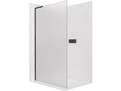 487576 cerano sprchova zastena walk in onyx l leva vzpera 8 mm cerna matna mlecne sklo 110x200 cm