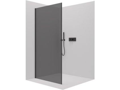 541627 1 cerano sprchova zastena pro dvere porte l p 8 mm cerna matna grafitove sklo 90x195 cm jednodilna pevna