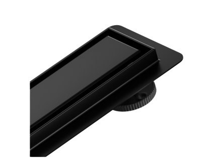 CERANO - Sprchový odtokový žľab, sifón otočný 360 ° - dizajn 2v1 - nerez - DN40 - čierna matná - 104 cm