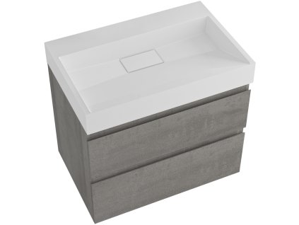 668950 3 cerano koupelnova skrinka carole betonove seda umyvadlo z lit mramoru vita bila matna 70x58x46 cm