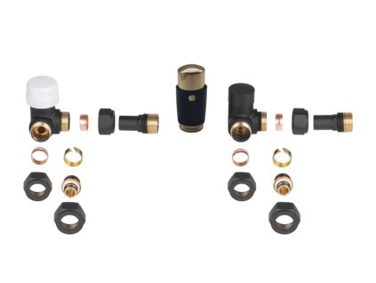 Osový termostatický komplet čierny/zlatý PROV