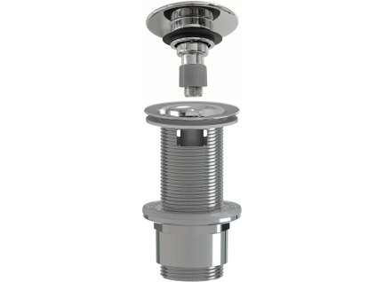 CERANO - Umývadlový výpust - 5/4“ click-clack s prepadom - neuzatvárateľný - plast - 67/82mm - chróm