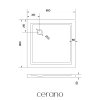 CERANO - Sprchová vanička akrylátová štvorcová Soto - biela lesklá - 80x80 cm