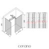 495877 cerano sprchova zastena walk in onyx t l p 8 mm hranata vzpera chrom transparentni sklo 110x100 cm