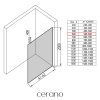 492547 cerano sprchova zastena walk in onyx top round l p 8 mm kulata vzpera bila matna grafitove sklo 60x200 cm